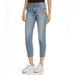 Joe’s Jeans Womens The Debbie Embroidered High Rise Straight Crop Jeans Sz 27